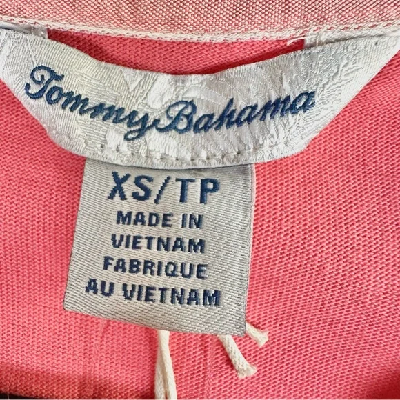 Tommy Bahama Islandscape Jersey Midi Dress NWT Melon Berry V Neck Pockets XS - Picture 8 of 16